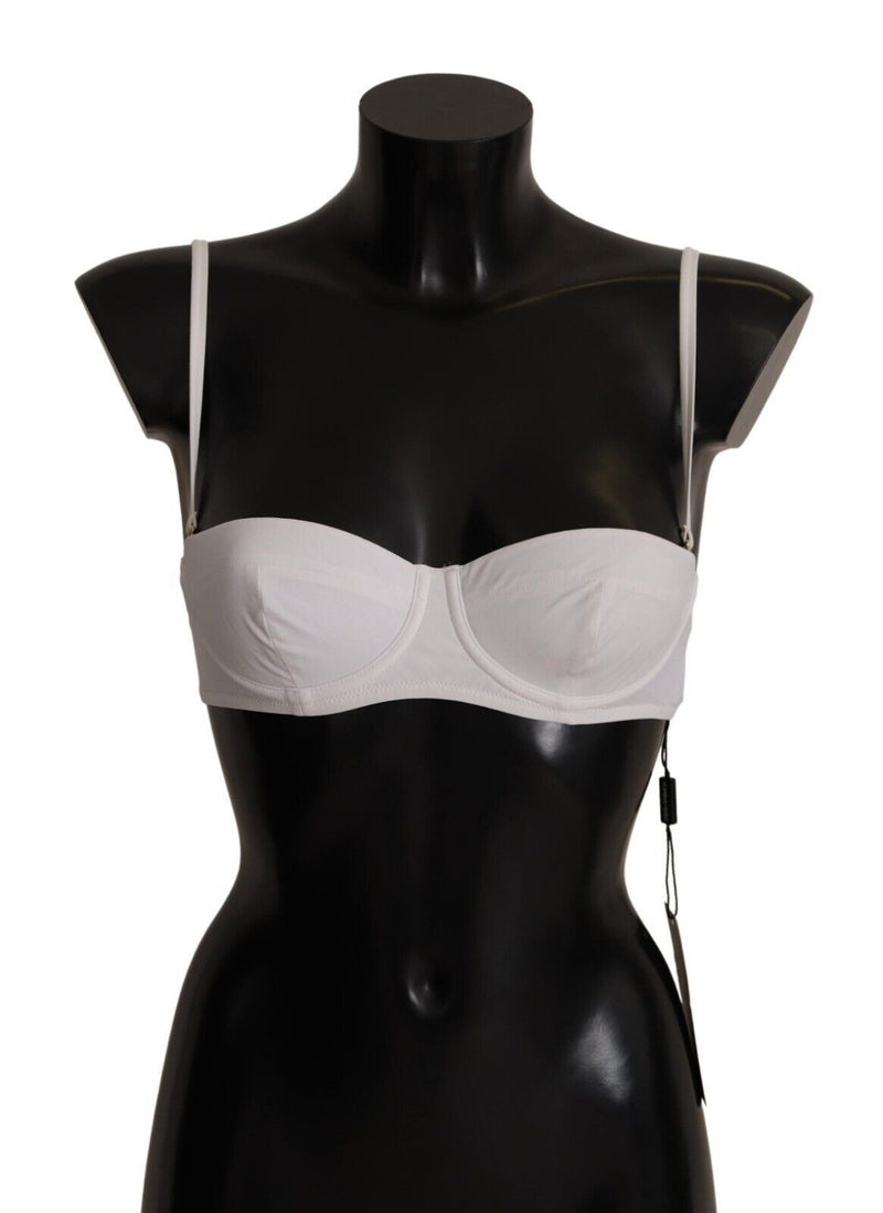 Chic White Nylon Balconette Bra Dolce & Gabbana