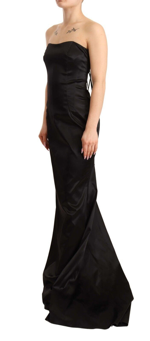 Elegant Black Strapless Mermaid Dress Dolce & Gabbana