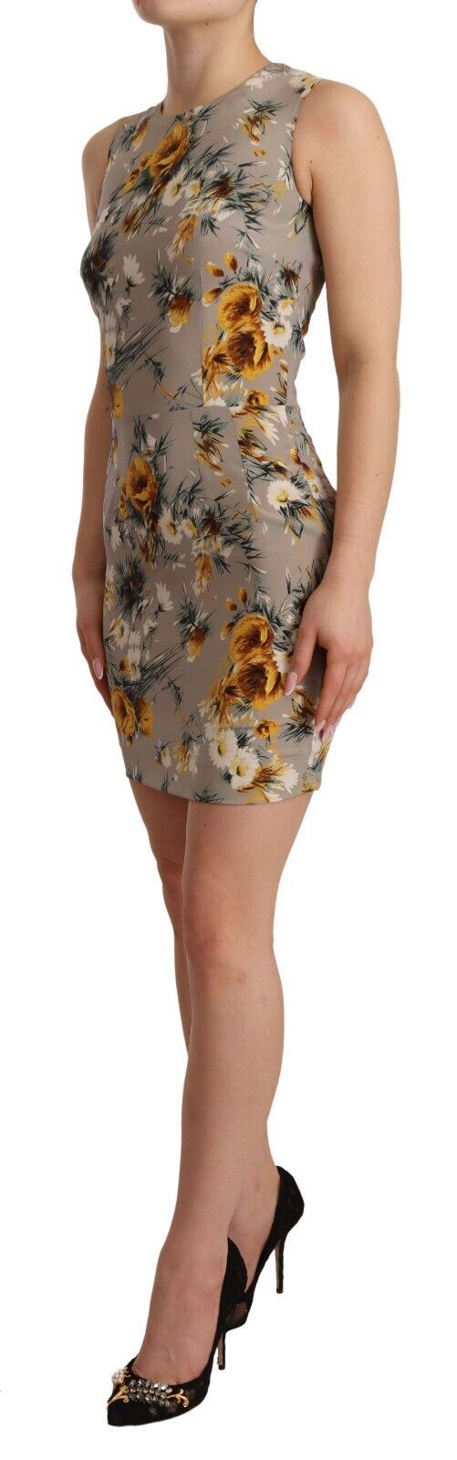 Elegant Floral Sheath Mini Dress Dolce & Gabbana