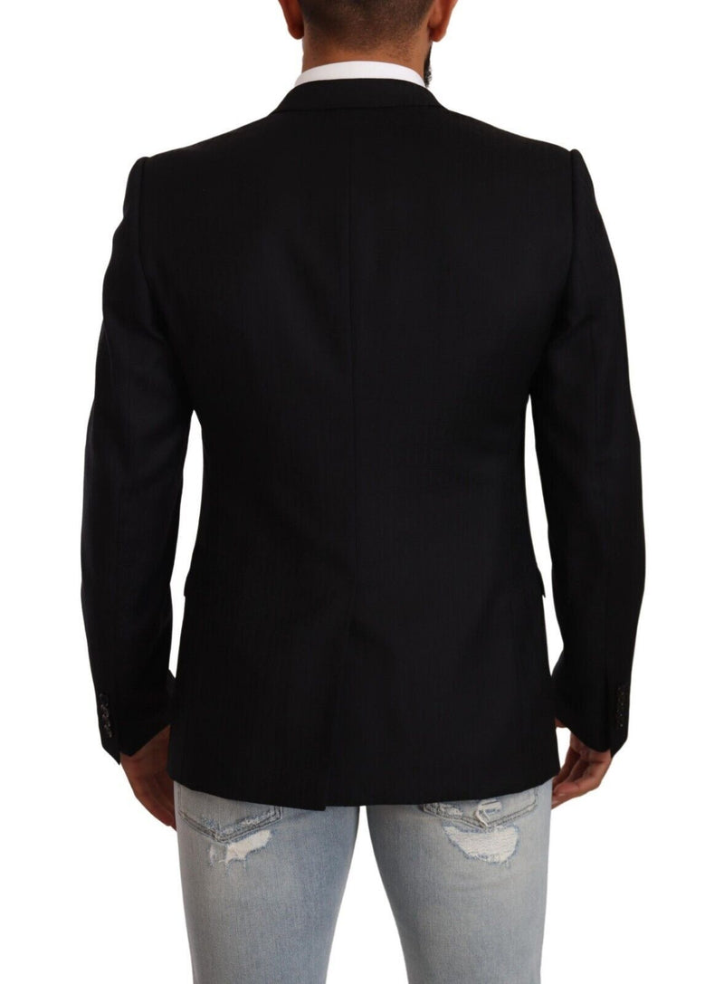 Exclusive Black Virgin Wool Blazer Dolce & Gabbana