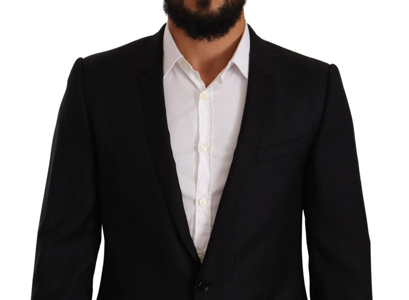 Exclusive Black Virgin Wool Blazer Dolce & Gabbana