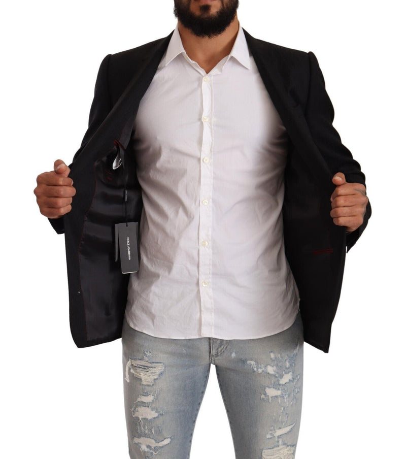 Exclusive Black Virgin Wool Blazer Dolce & Gabbana