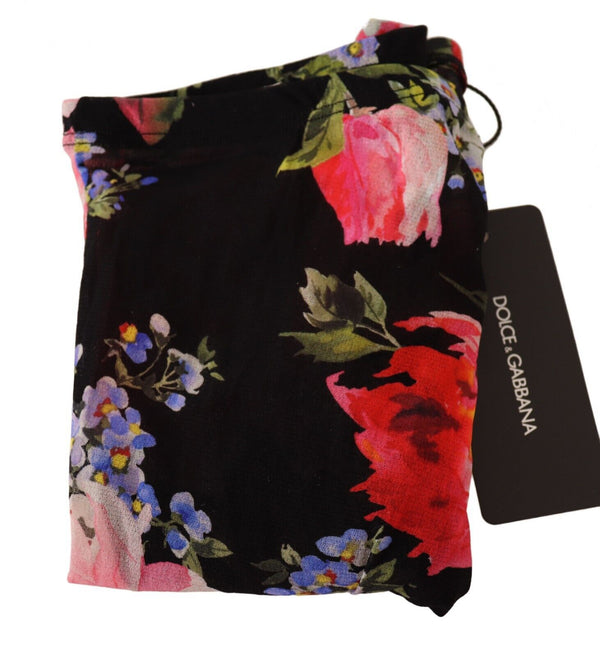 Floral Noir Nylon Tights - Elegance in Bloom Dolce & Gabbana