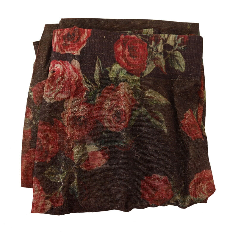 Floral Print Nylon Tights Dolce & Gabbana