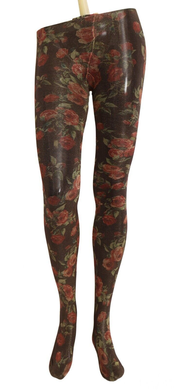 Floral Print Nylon Tights Dolce & Gabbana