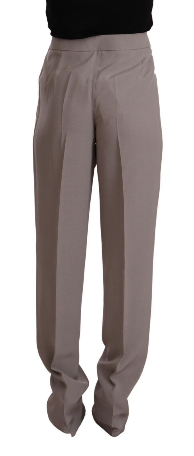 Elegant High Waist Silk Blend Trousers Armani