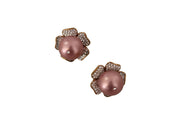 Elegant Floral Crystal Pearl Clip-On Earrings Dolce & Gabbana