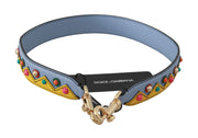 Multicolor Leather Shoulder Strap Accessory Dolce & Gabbana