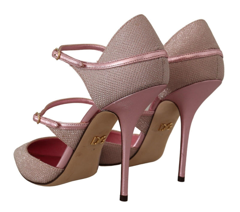 Pink Glitter High Heel Sandals Dolce & Gabbana