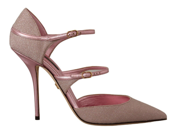 Pink Glitter High Heel Sandals Dolce & Gabbana