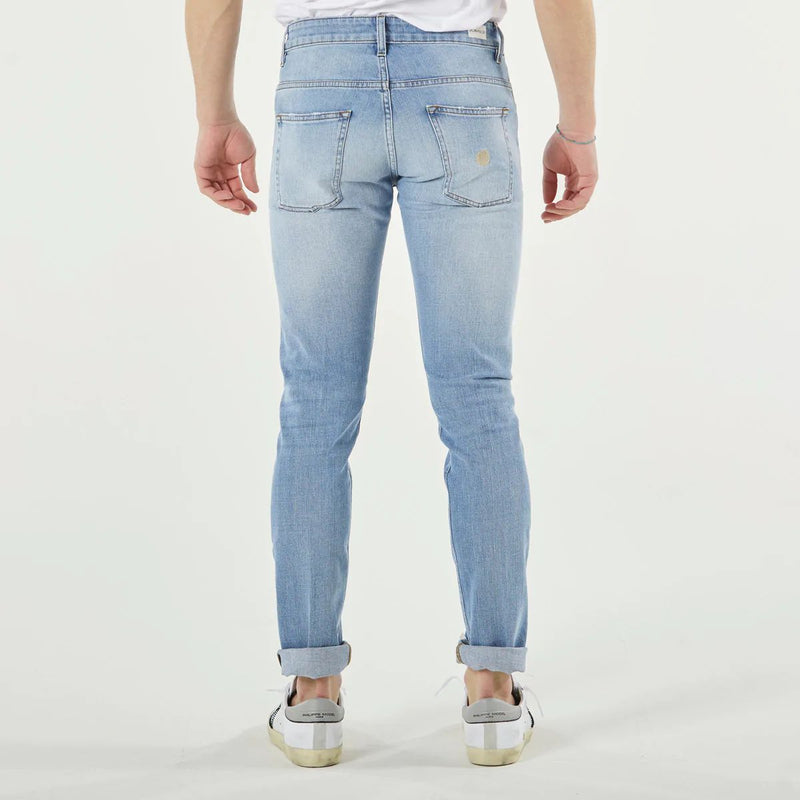 Chic Light Blue Slim Fit Denim Don The Fuller