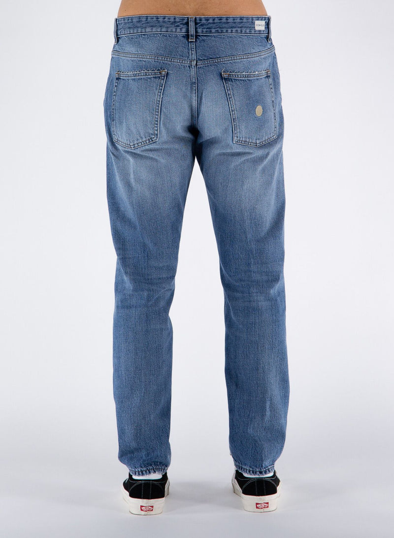 Elegant Medium Wash Men's Cotton Jeans Don The Fuller