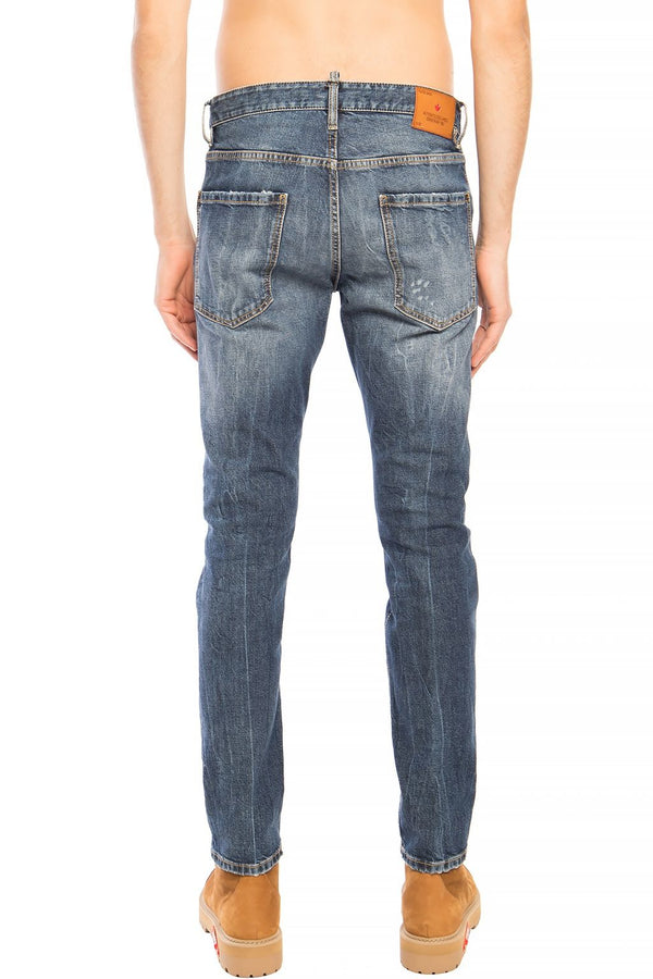 Navy Distressed 'Cool Guy Jean' Denim Pants Dsquared²