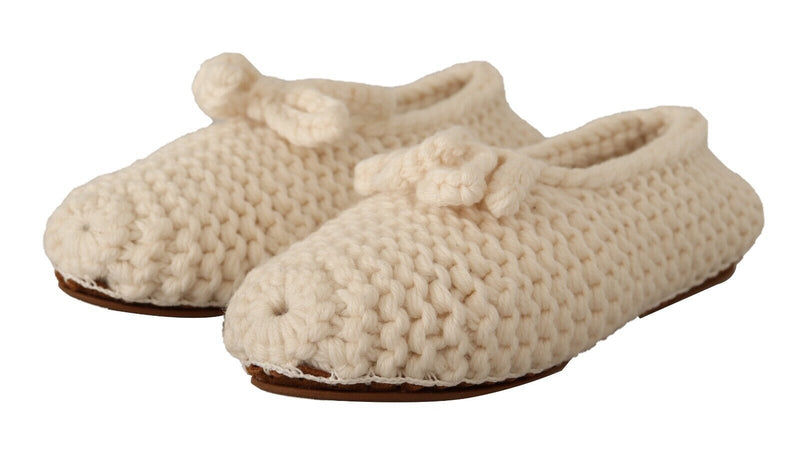 Chic Wool Knit Ballerina Flats Dolce & Gabbana