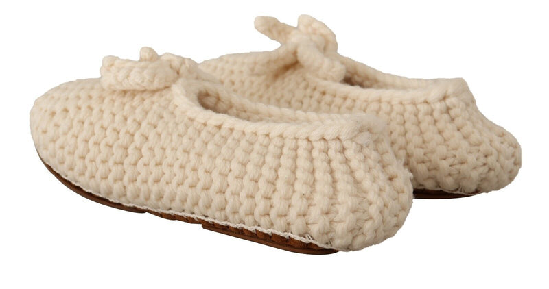 Chic Wool Knit Ballerina Flats Dolce & Gabbana