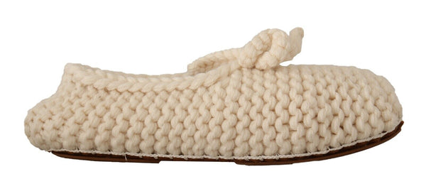 Chic Wool Knit Ballerina Flats Dolce & Gabbana