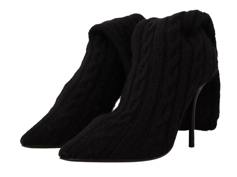 Elegant Stretch Sock Boots in Black Dolce & Gabbana