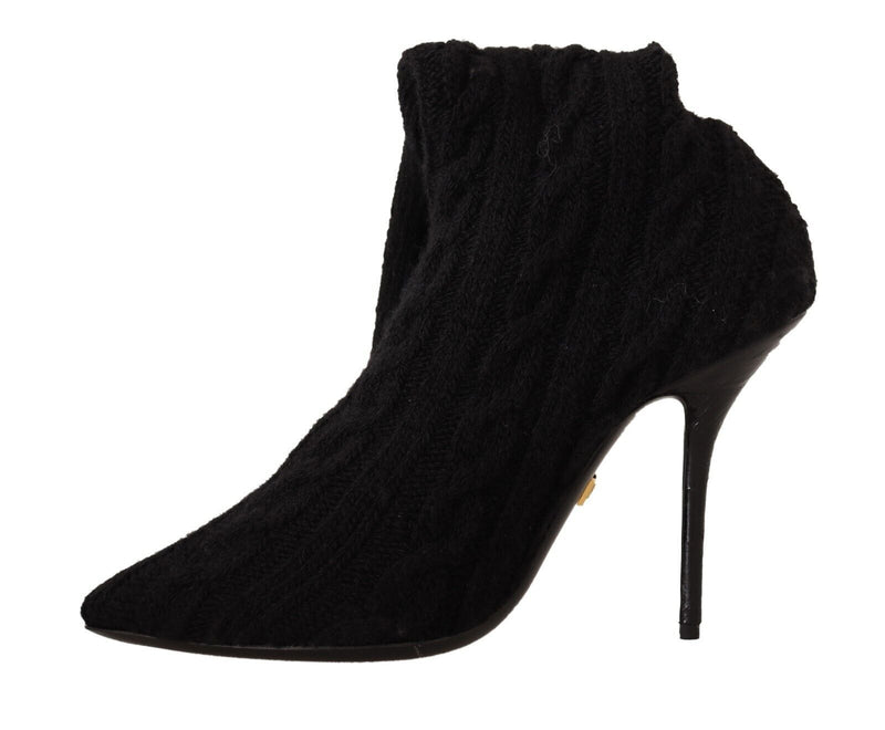 Elegant Stretch Sock Boots in Black Dolce & Gabbana