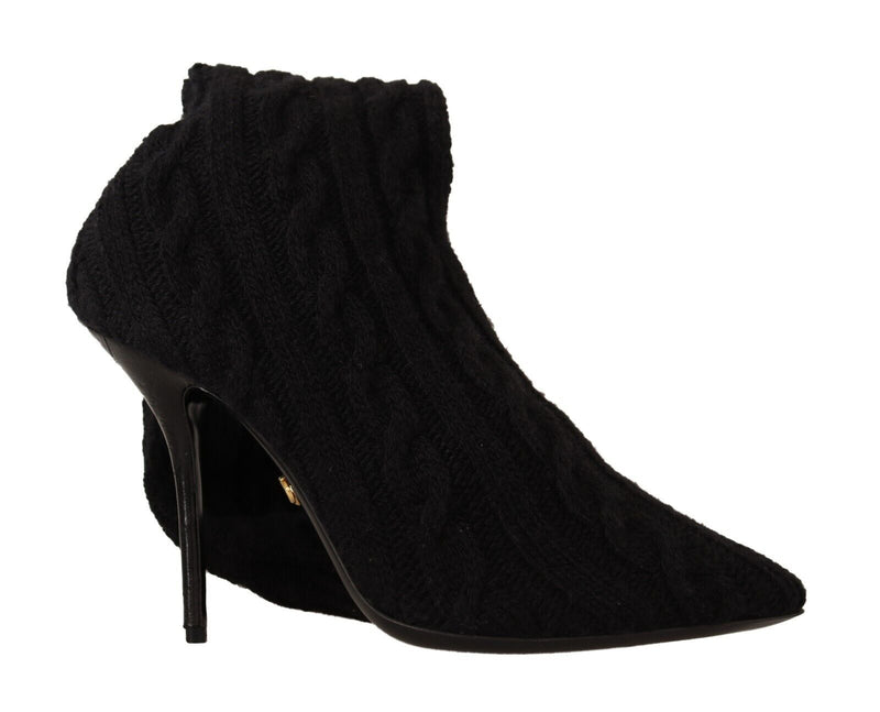 Elegant Stretch Sock Boots in Black Dolce & Gabbana