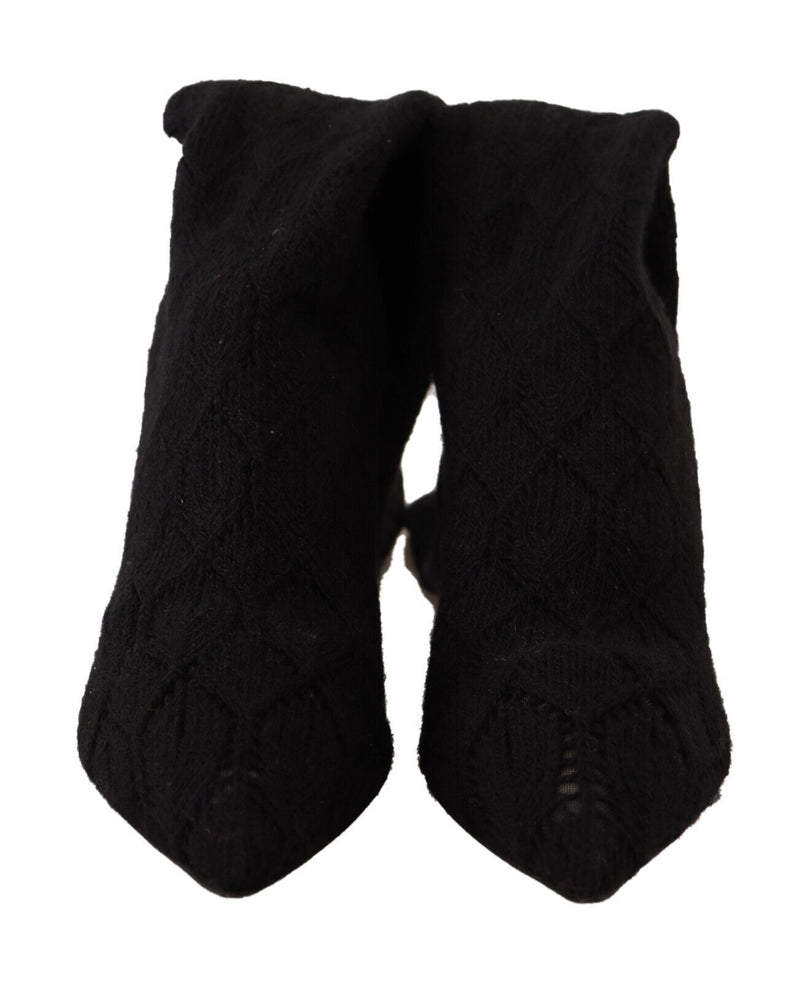 Elegant Black Stretch Socks Boots Dolce & Gabbana