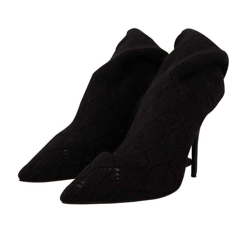 Elegant Black Stretch Socks Boots Dolce & Gabbana