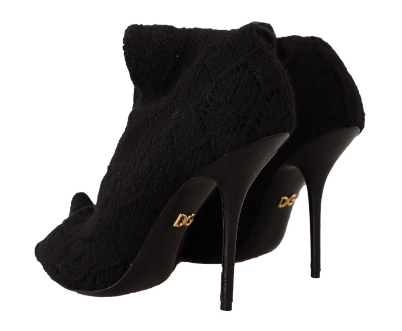 Elegant Black Stretch Socks Boots Dolce & Gabbana