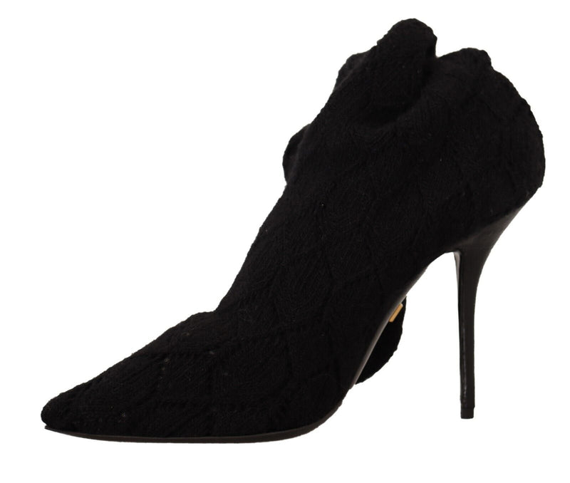 Elegant Black Stretch Socks Boots Dolce & Gabbana