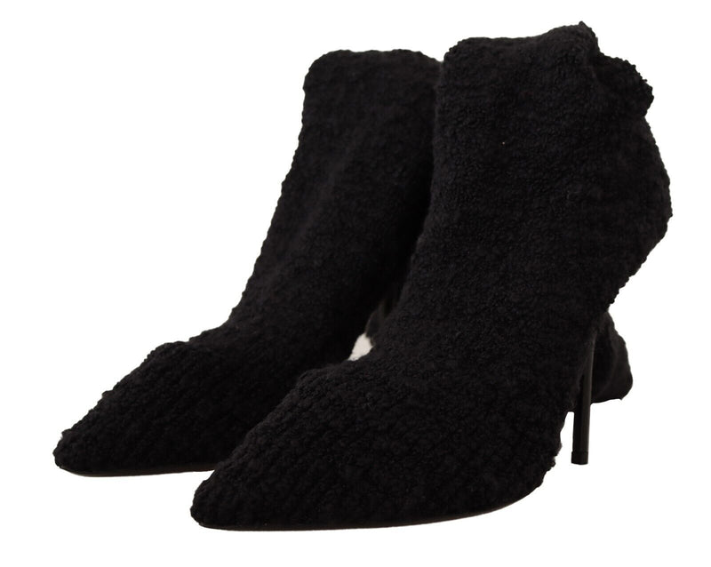 Chic Black Stretch Sock Boots Dolce & Gabbana