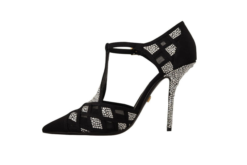 Elegant Crystal-Embellished Suede Pumps Dolce & Gabbana