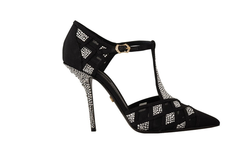 Elegant Crystal-Embellished Suede Pumps Dolce & Gabbana