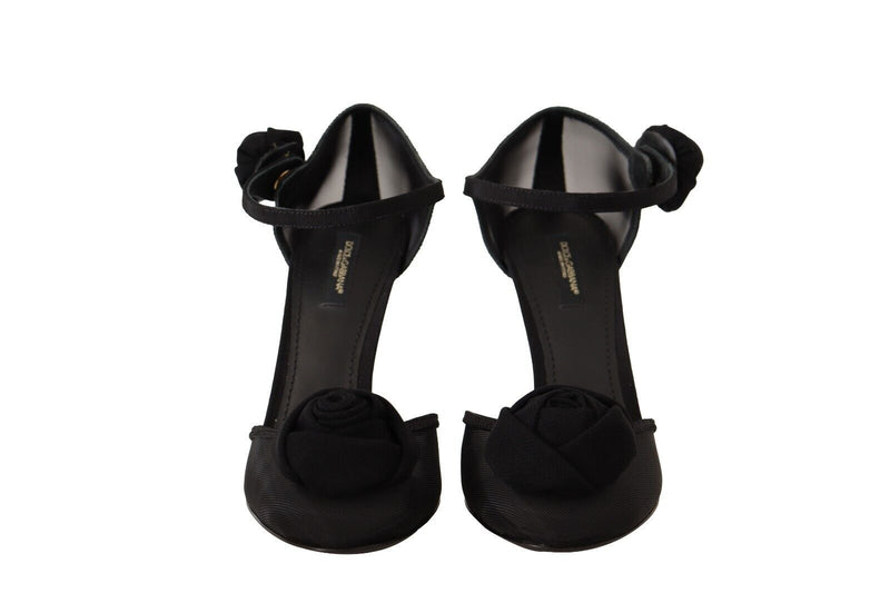 Elegant Black Mesh Heels Pumps Dolce & Gabbana