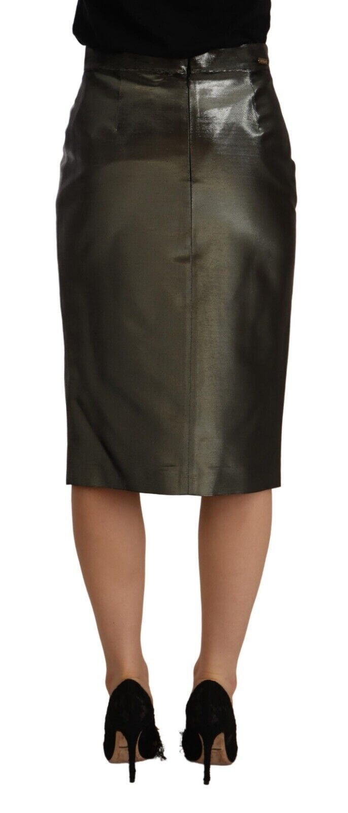 Chic High Waist Pencil Midi Skirt GF Ferre