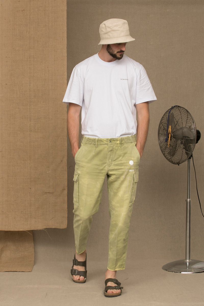 Green Cotton Men Jeans Don The Fuller