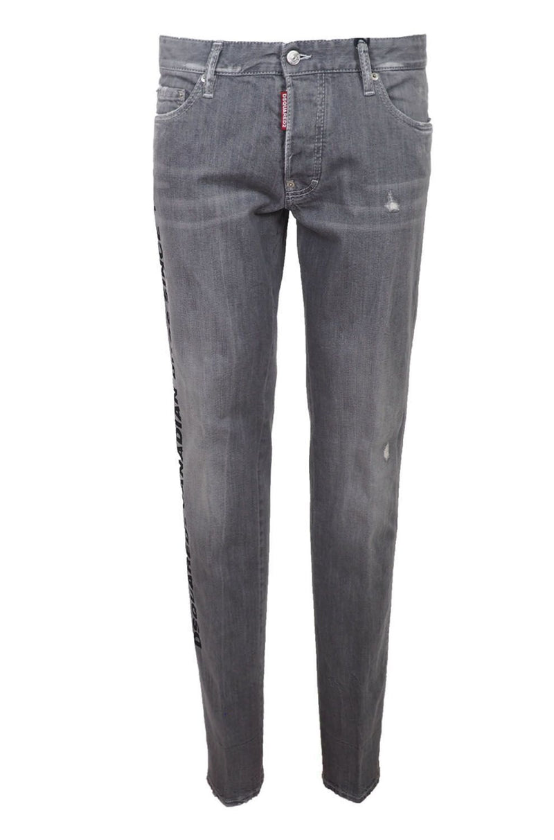 Gray Cotton Stretch Men Jeans Dsquared²