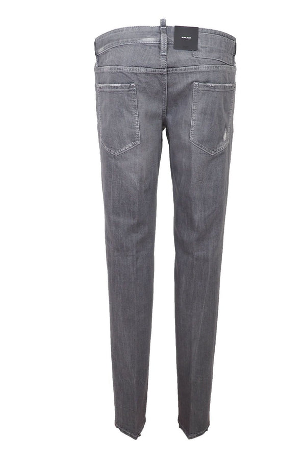 Gray Cotton Stretch Men Jeans Dsquared²