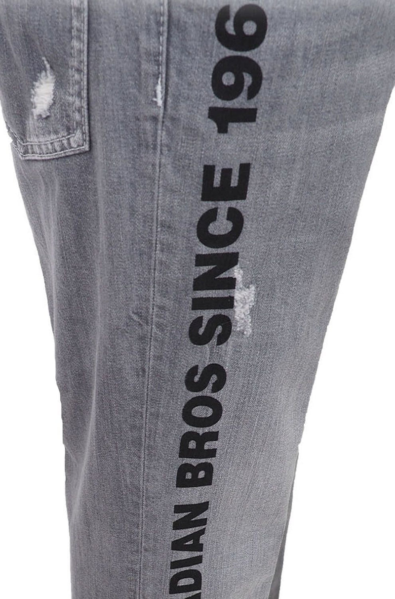 Gray Cotton Stretch Men Jeans Dsquared²