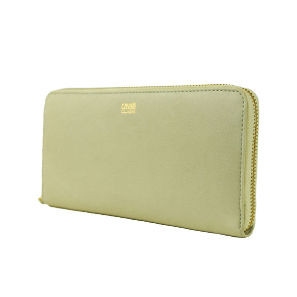 Gray Calfskin Women Wallet Cavalli Class