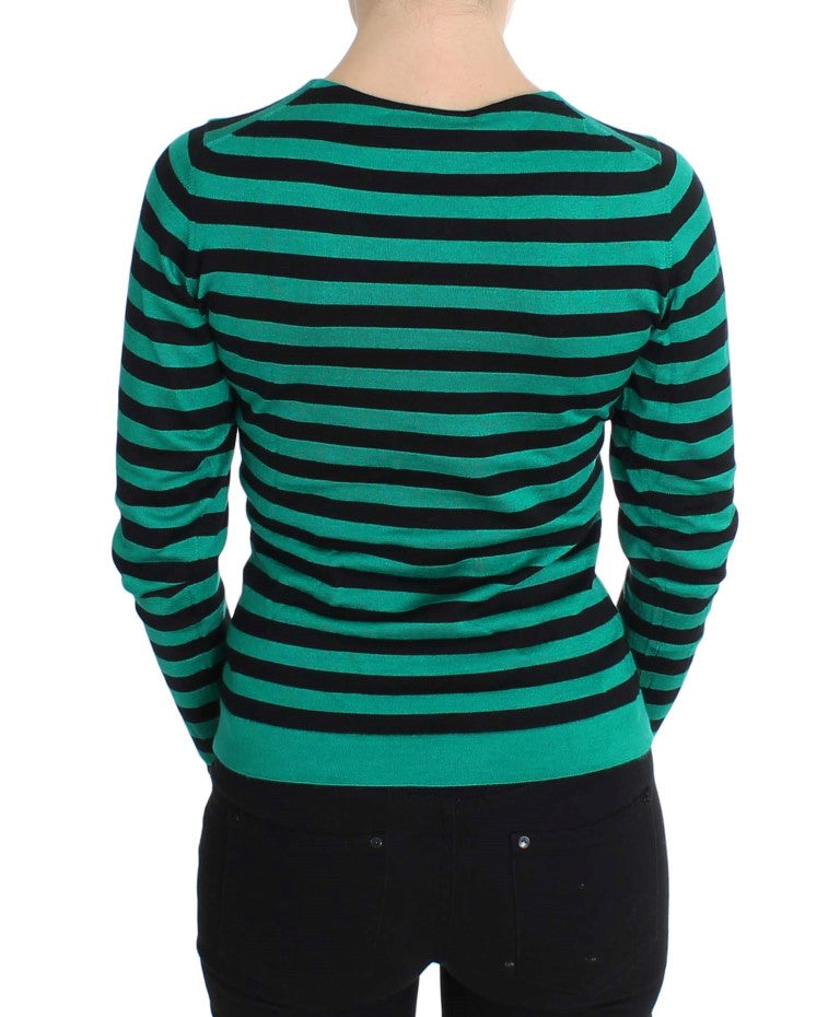 Elegant Striped Cashmere Silk Sweater Dolce & Gabbana