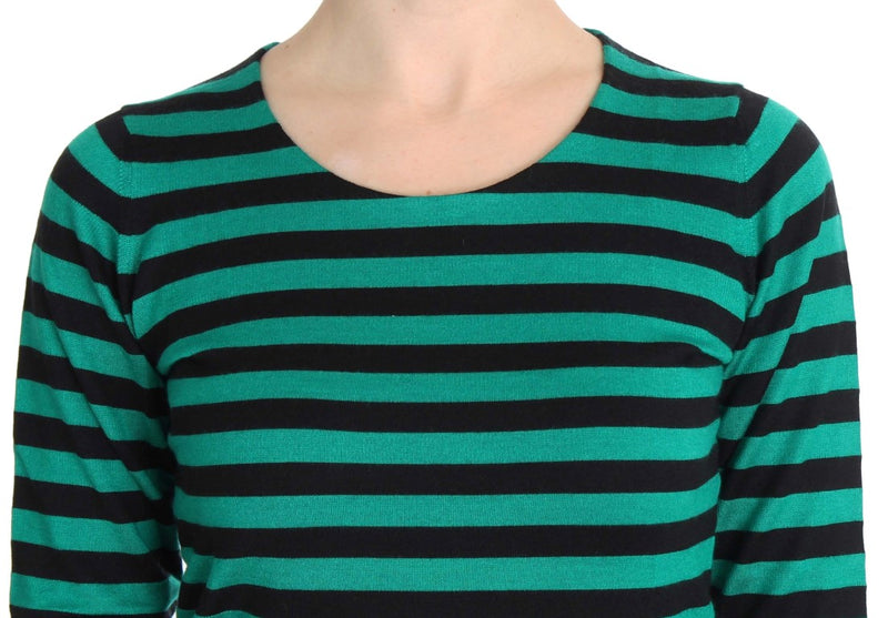 Elegant Striped Cashmere Silk Sweater Dolce & Gabbana