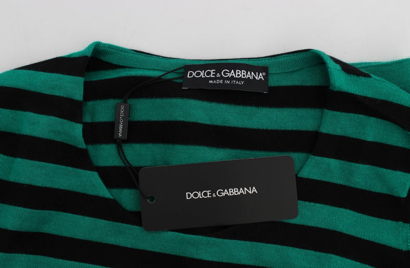 Elegant Striped Cashmere Silk Sweater Dolce & Gabbana