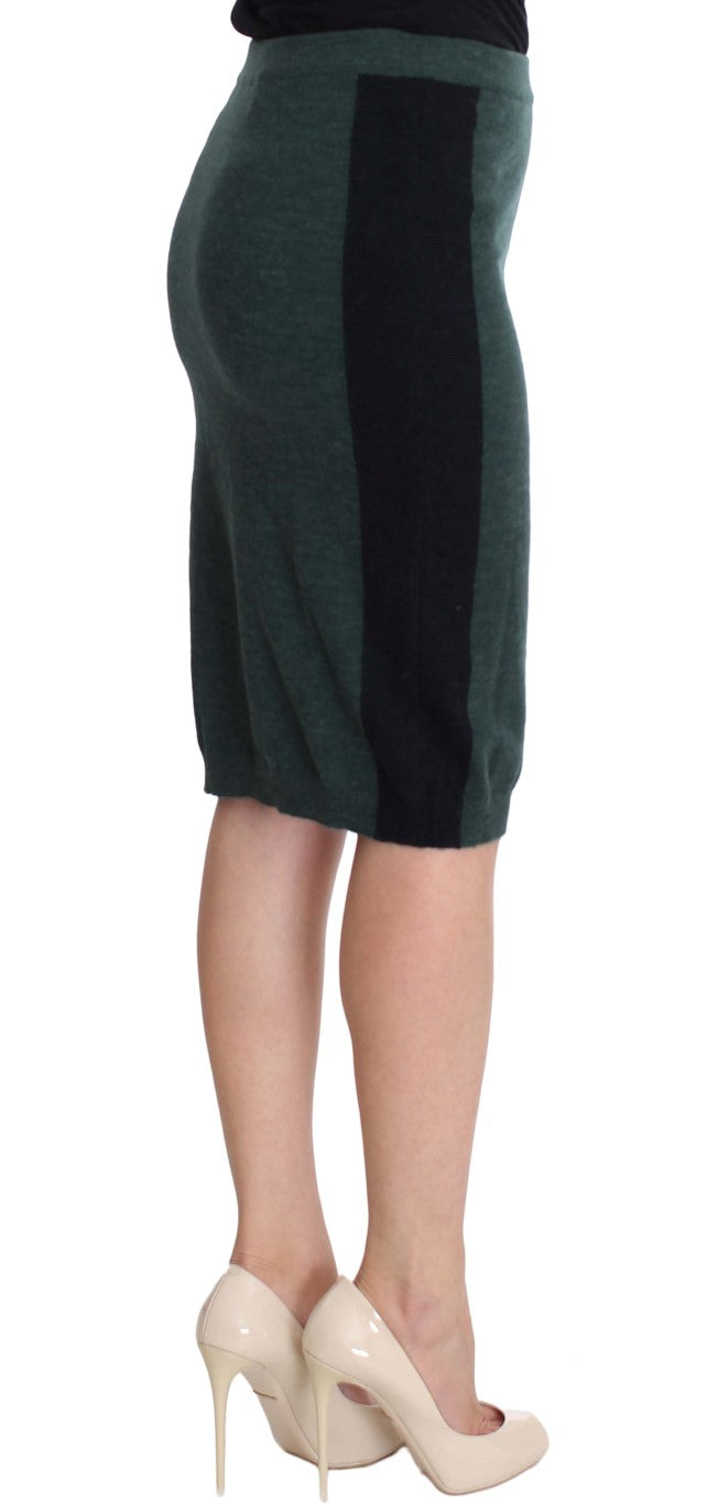 Emerald Elegance Wool-Blend Pencil Skirt MILA SCHÖN