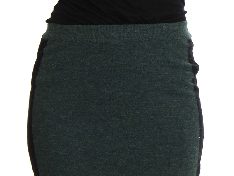 Emerald Elegance Wool-Blend Pencil Skirt MILA SCHÖN