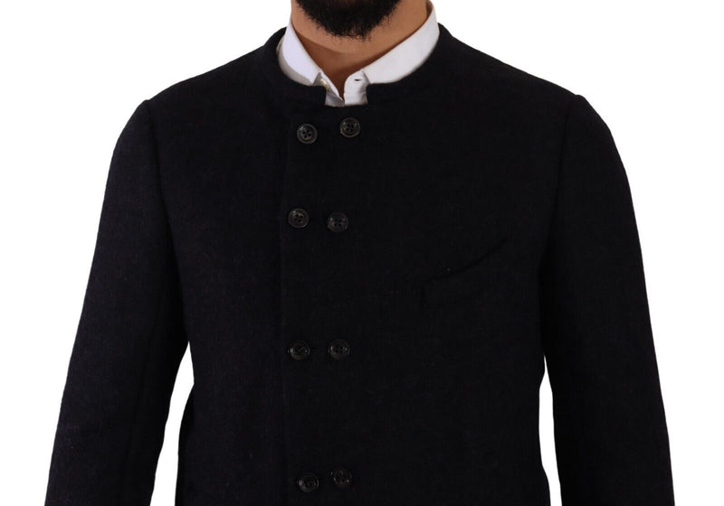 Elegant Dark Grey Alpaca Blend Jacket Dolce & Gabbana