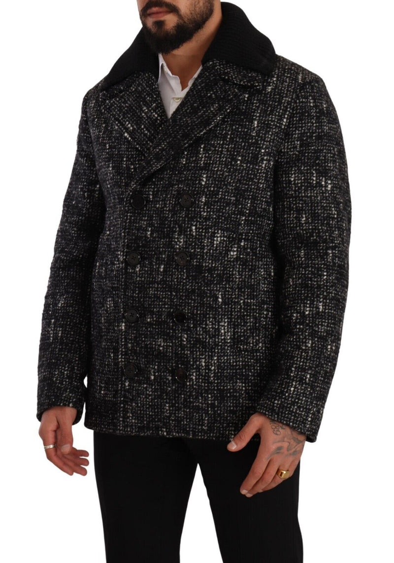 Chic Double Breasted Wool Blend Overcoat Dolce & Gabbana