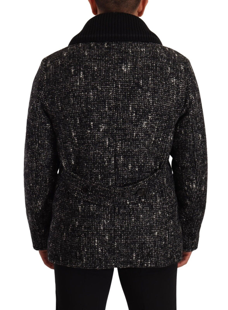 Chic Double Breasted Wool Blend Overcoat Dolce & Gabbana