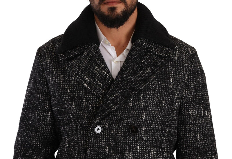 Chic Double Breasted Wool Blend Overcoat Dolce & Gabbana