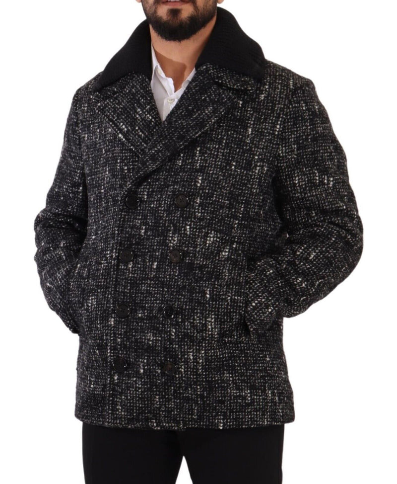 Chic Double Breasted Wool Blend Overcoat Dolce & Gabbana