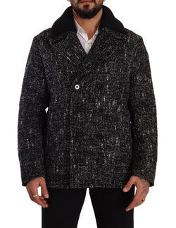 Chic Double Breasted Wool Blend Overcoat Dolce & Gabbana