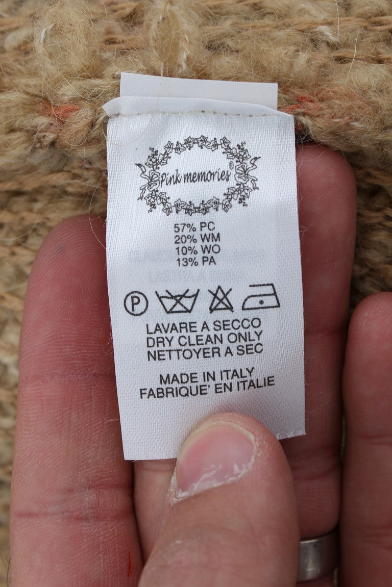 Elegant Beige Sweatercoat Cape PINK MEMORIES