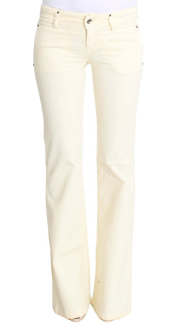 Chic Off-White Flared Designer Jeans Costume National